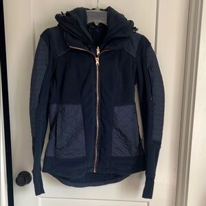 Women's Navy Blue Quilted Jacket
